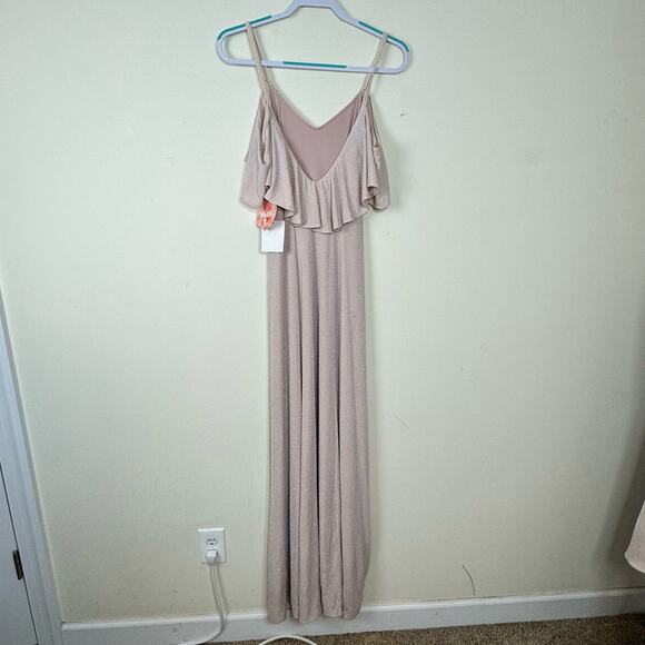 Show Me Your Mumu Renee Ruffle Maxi Dress - Pink Blush Meadow NWT Size 2XS - Picture 5 of 9